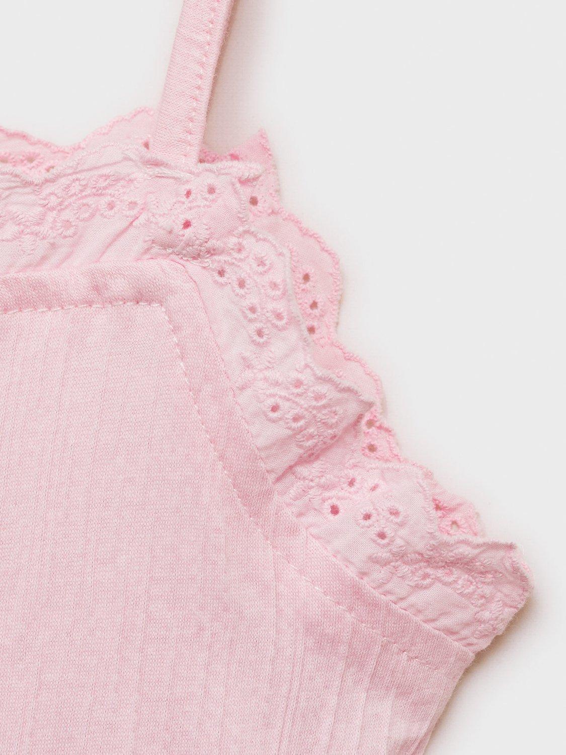Product image 7 of 7, which shows Mango Kids' Bimba Cotton Blend Cami Top, Pink, 5-6 years