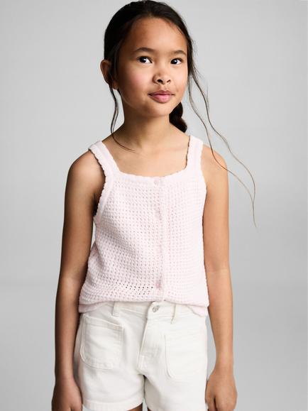 Mango Kids' Jenna Cotton Shorts, White