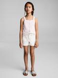 Mango Kids' Jenna Cotton Shorts, White