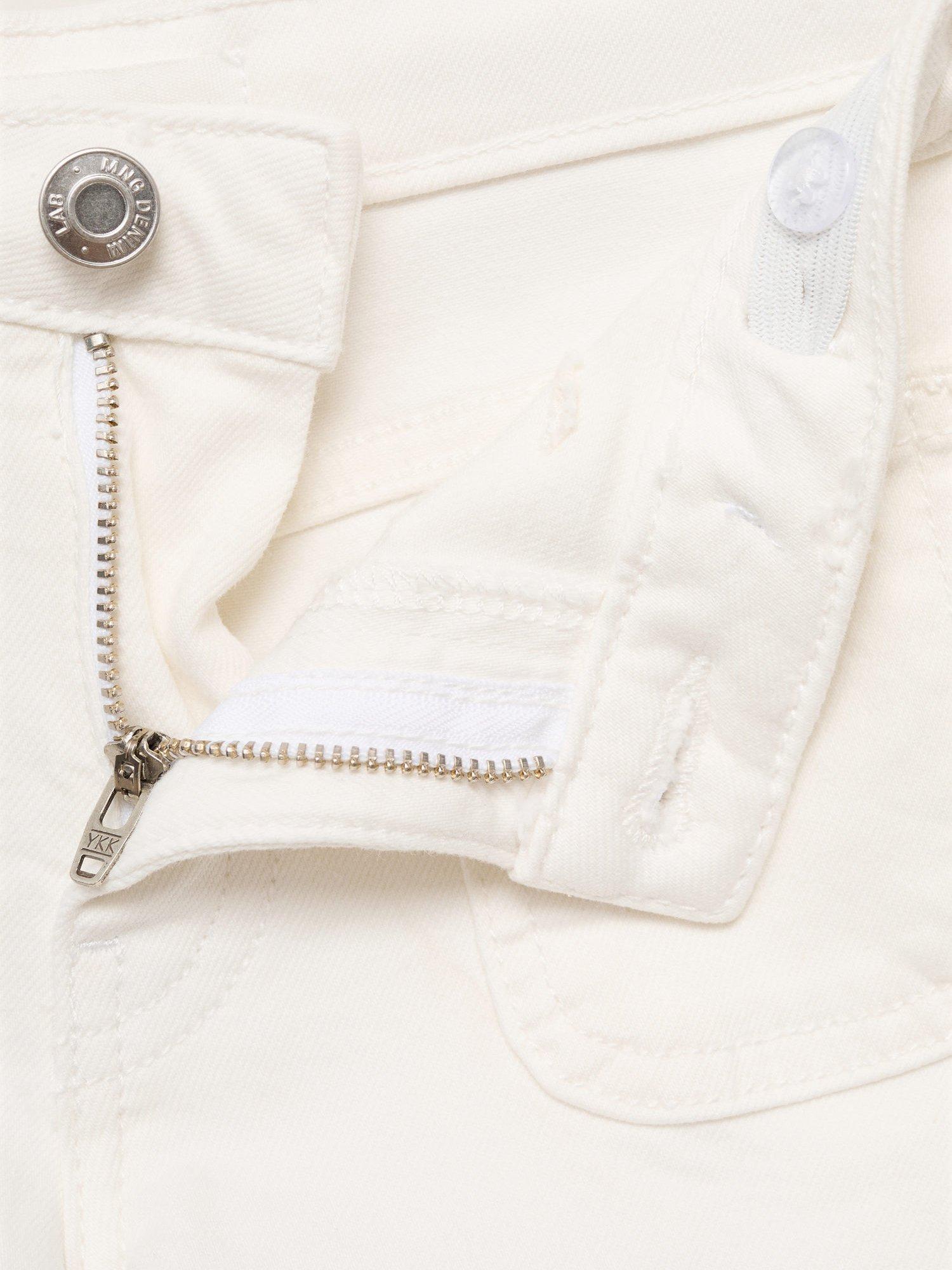 Product image 6 of 6, which shows Mango Kids' Jenna Cotton Shorts, White, 7 yrs