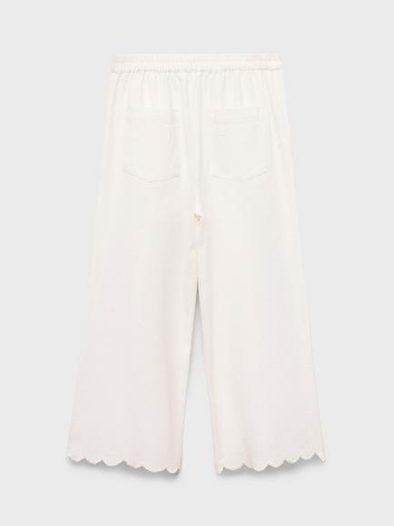 Mango Kids' Phoebe Cotton Trousers - view 2, Light Beige