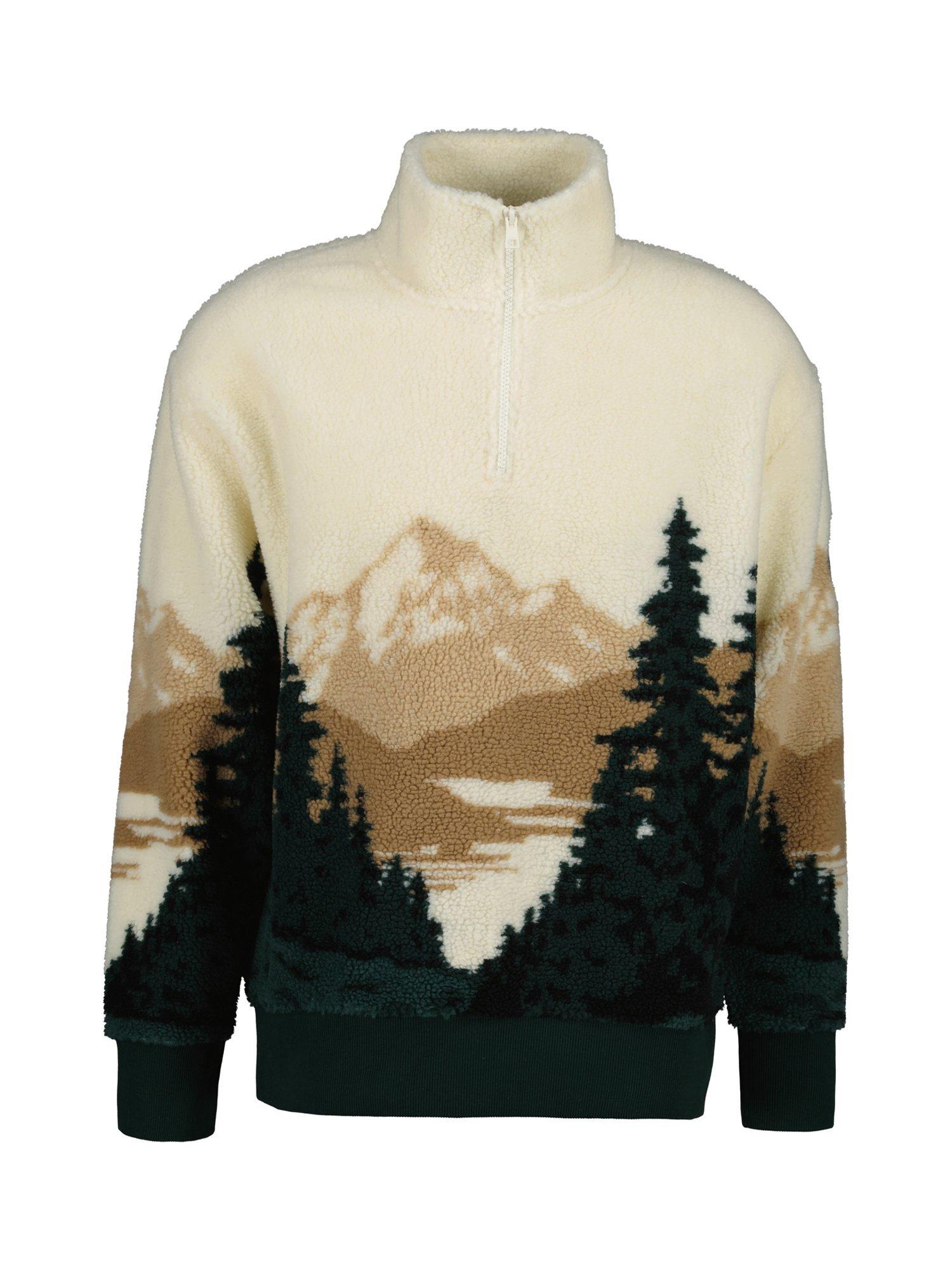 Product image 1 of 2, which shows GANT Jacquard Mountain Scene Fleece Top, Multicolor, XL