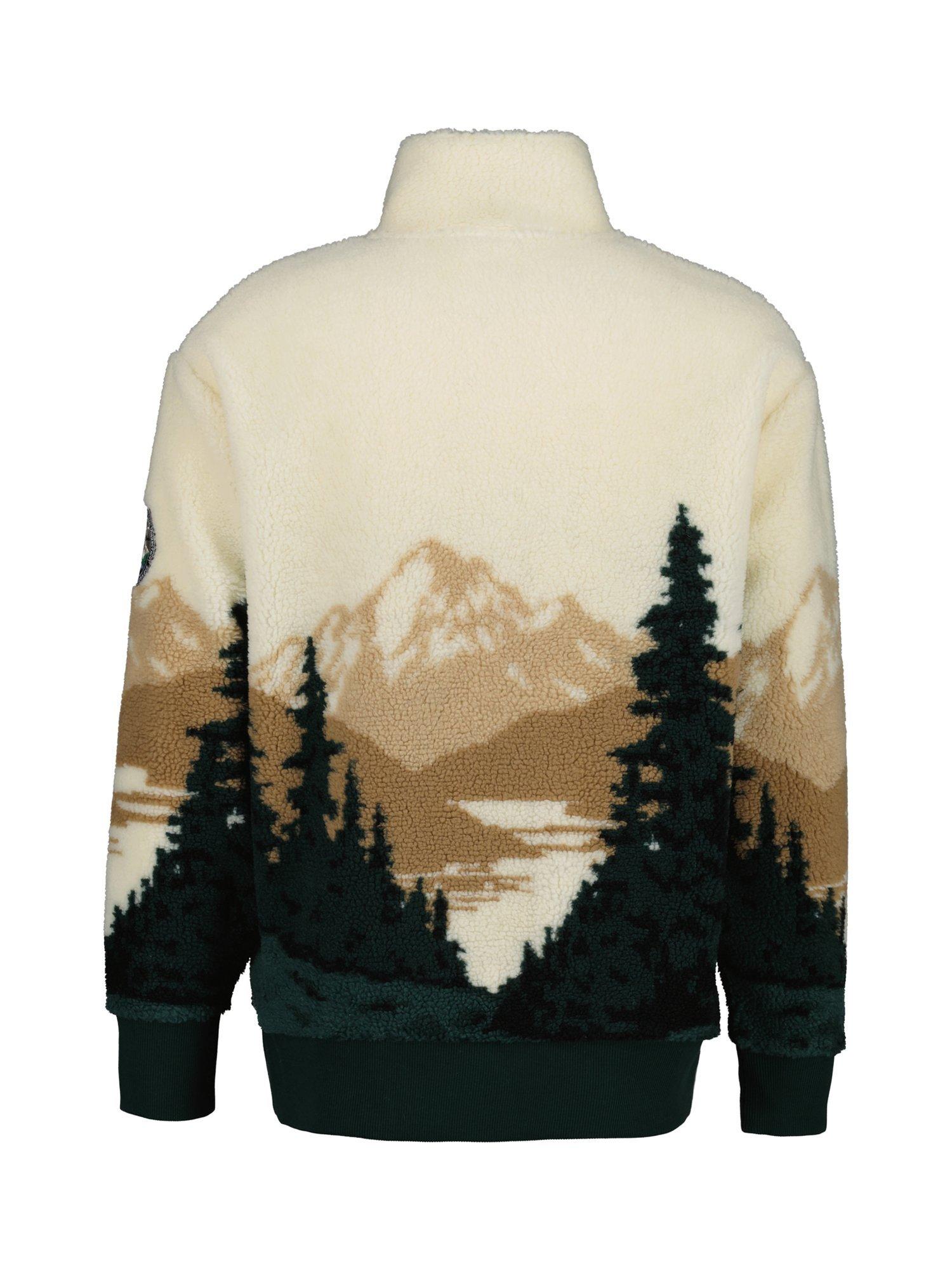 Product image 2 of 2, which shows GANT Jacquard Mountain Scene Fleece Top, Multicolor, XL