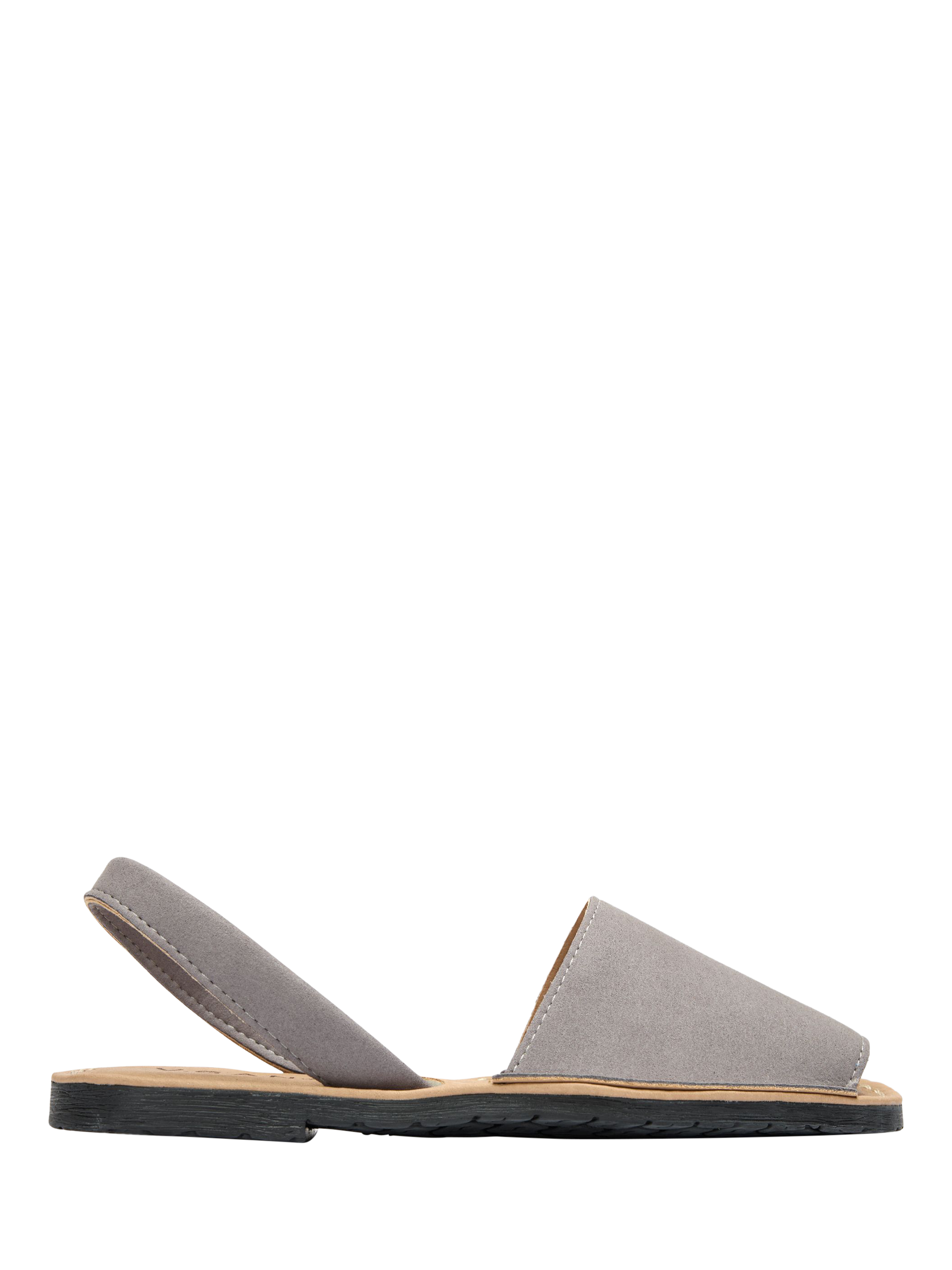 Product image 1 of 3, which shows V.GAN Vegan Rambu Menorcan Sandals, Grey, 4