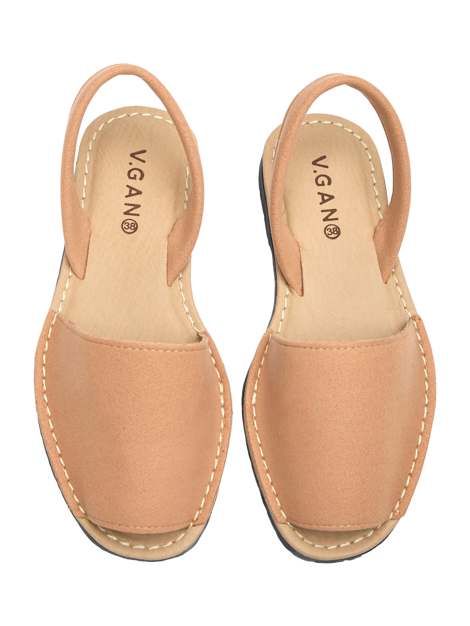 Product image 2 of 3, which shows V.GAN Vegan Rambu Menorcan Sandals, Pink, 4