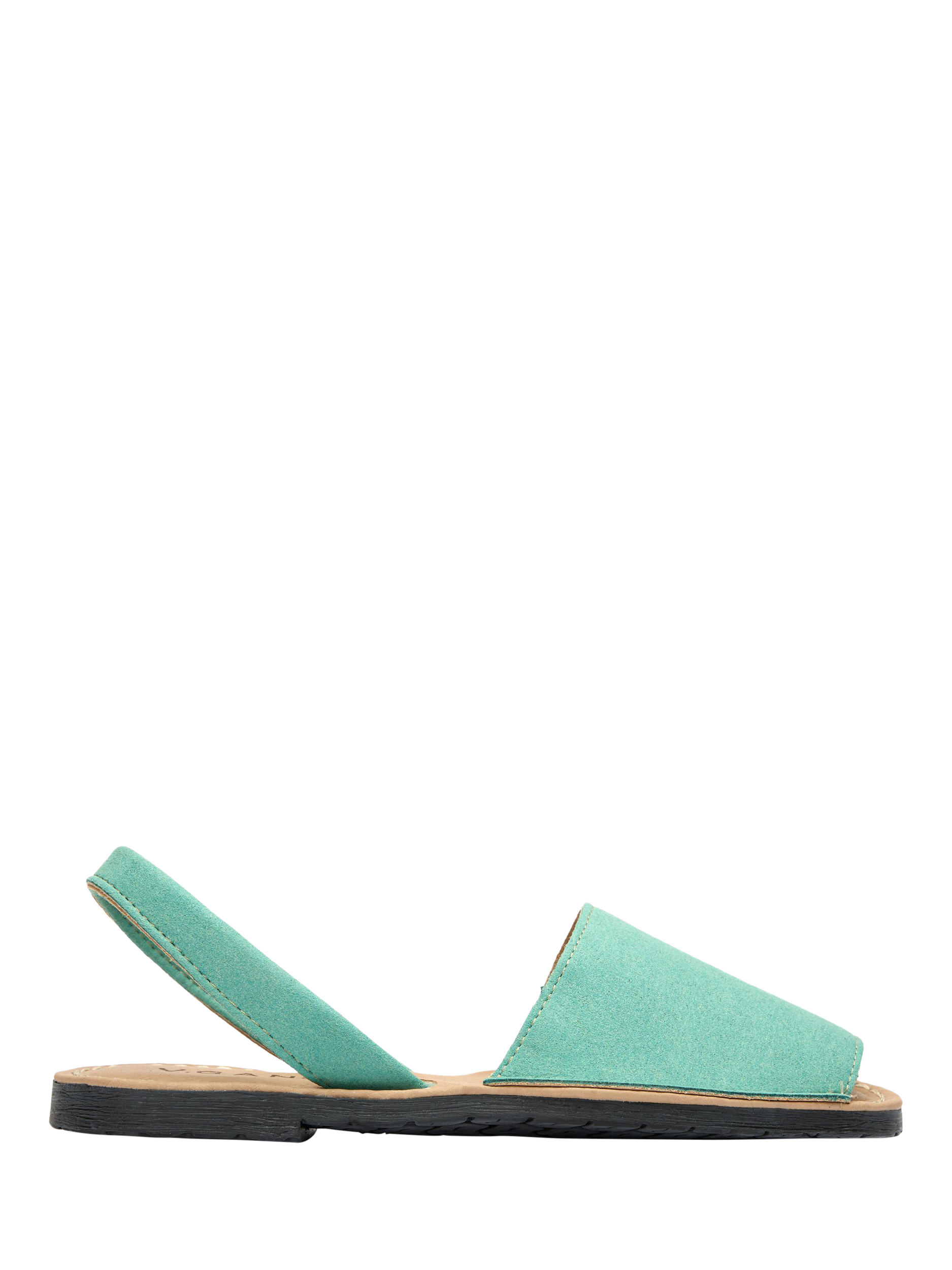 Product image 1 of 3, which shows V.GAN Vegan Rambu Menorcan Sandals, Turquoise, 4