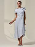 Jolie Moi Asymmetric Bodycon Midi Dress, White