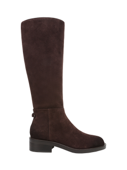 Sam Edelman Milla Wide Calf Suede Knee High Boots, Dark Brown, Dark Brown