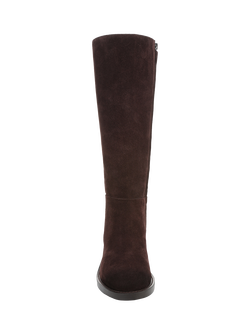 Sam Edelman Milla Wide Calf Suede Knee High Boots, Dark Brown - view 2, Dark Brown