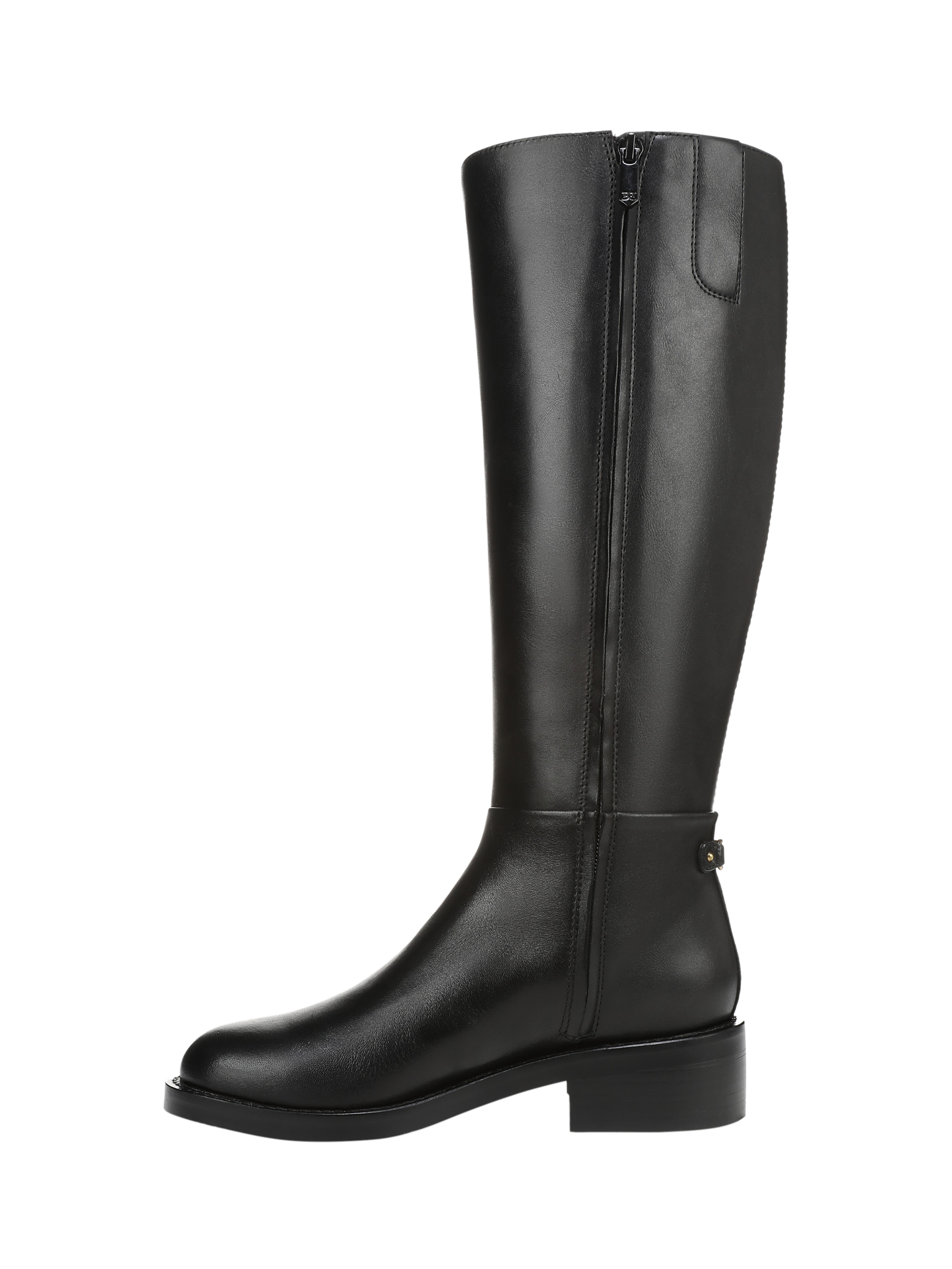 Product image 2 of 6, which shows Sam Edelman Milla Wide Calf Leather Blend Knee High Boots, Black, 5