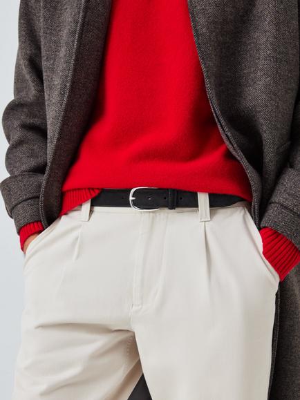 John Lewis Made in Italy Suede Belt - view 2, Black