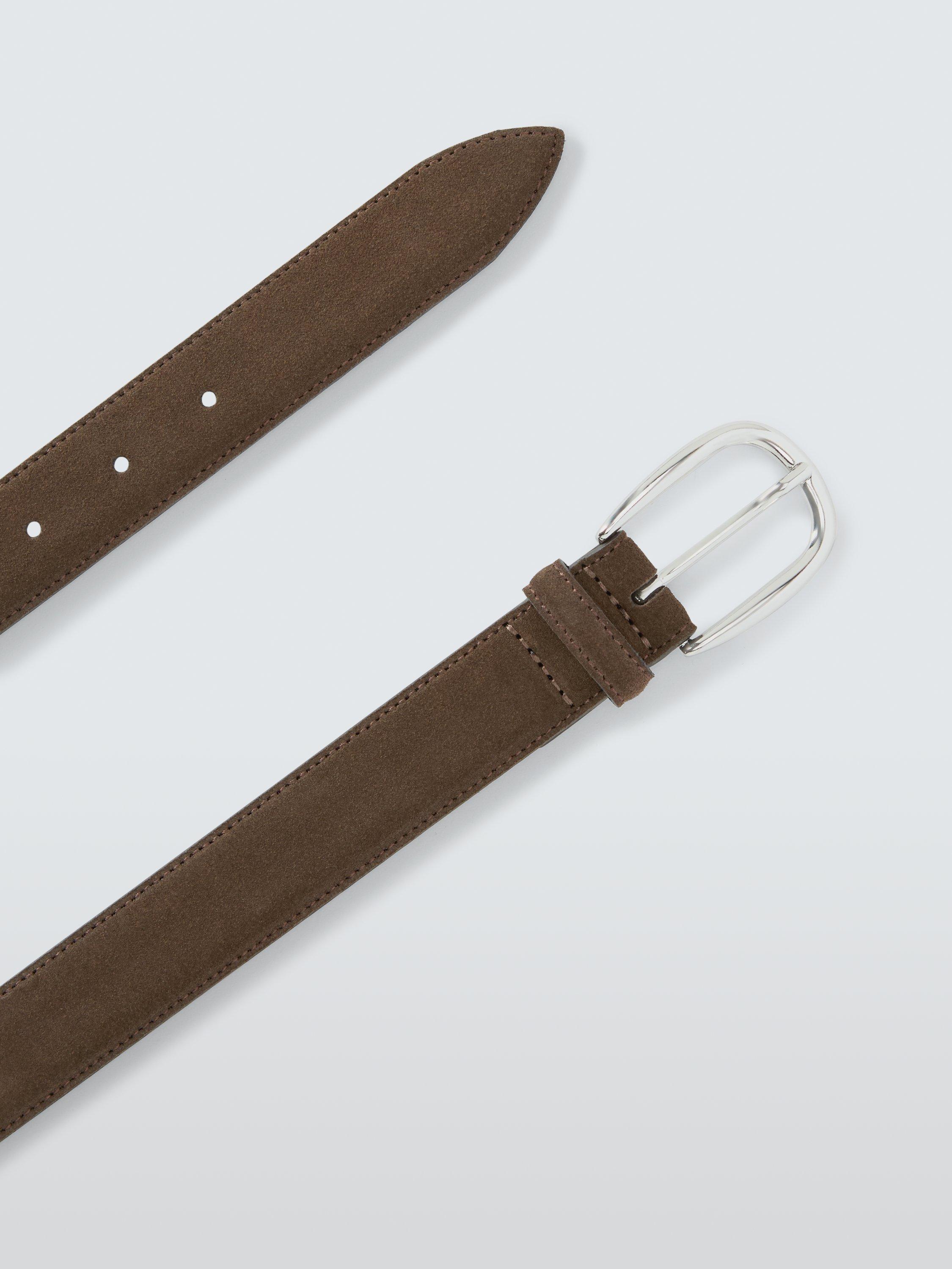 Product image 3 of 3, which shows John Lewis Made in Italy Suede Belt, Mocha, S