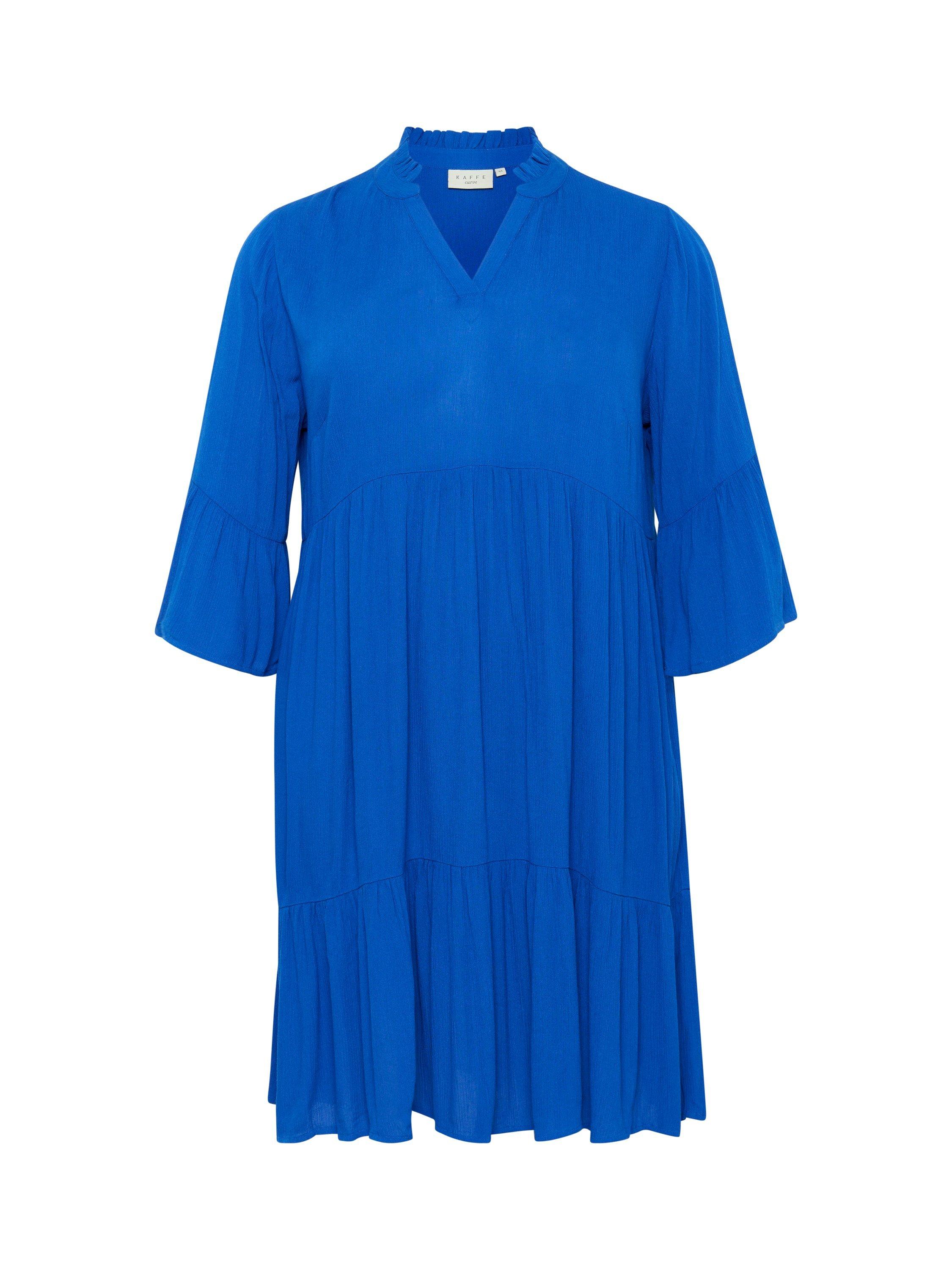 Product image 5 of 6, which shows KAFFE Curve Mariana Ami Tiered Dress, Blue, 20