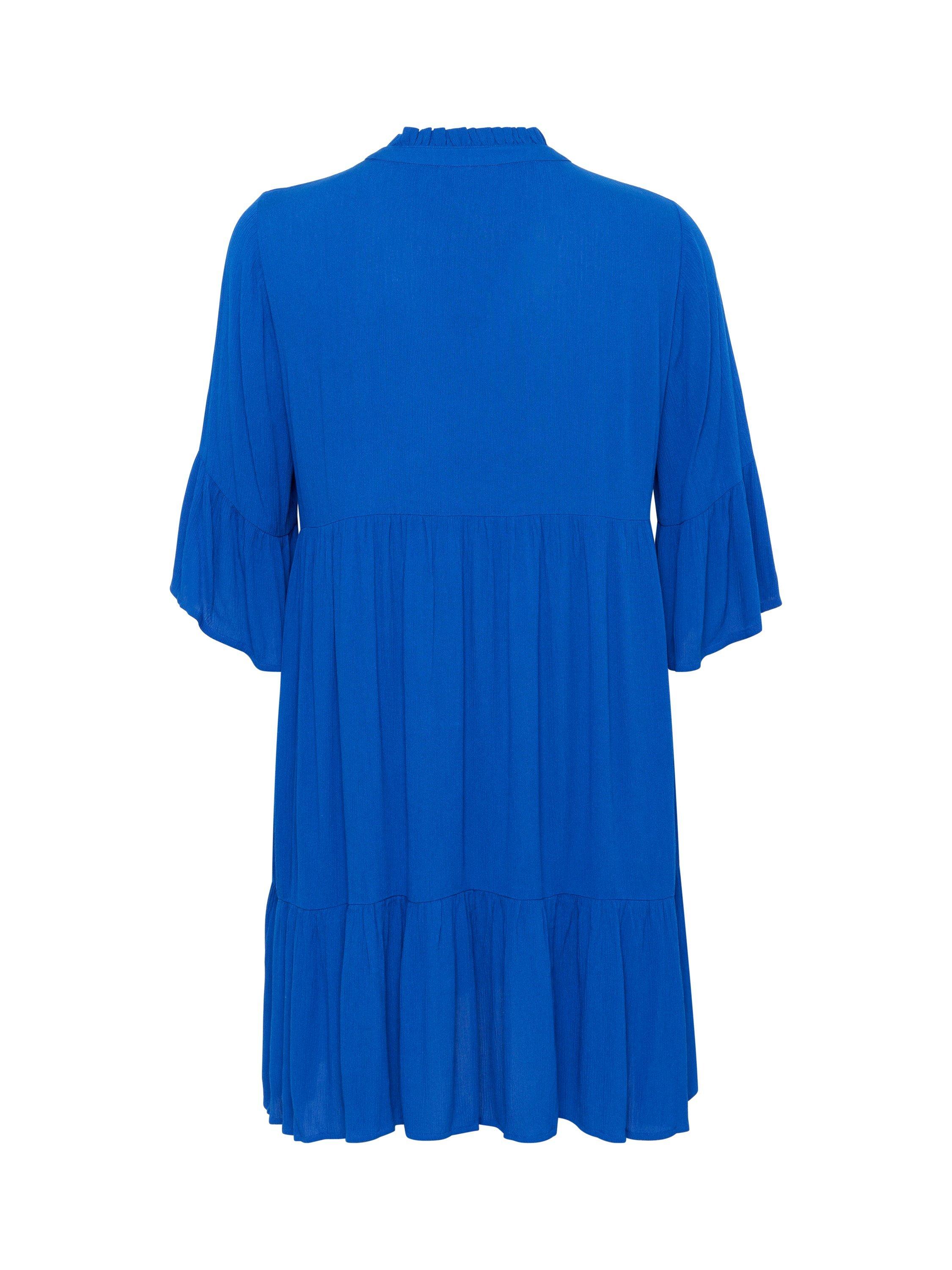Product image 6 of 6, which shows KAFFE Curve Mariana Ami Tiered Dress, Blue, 20