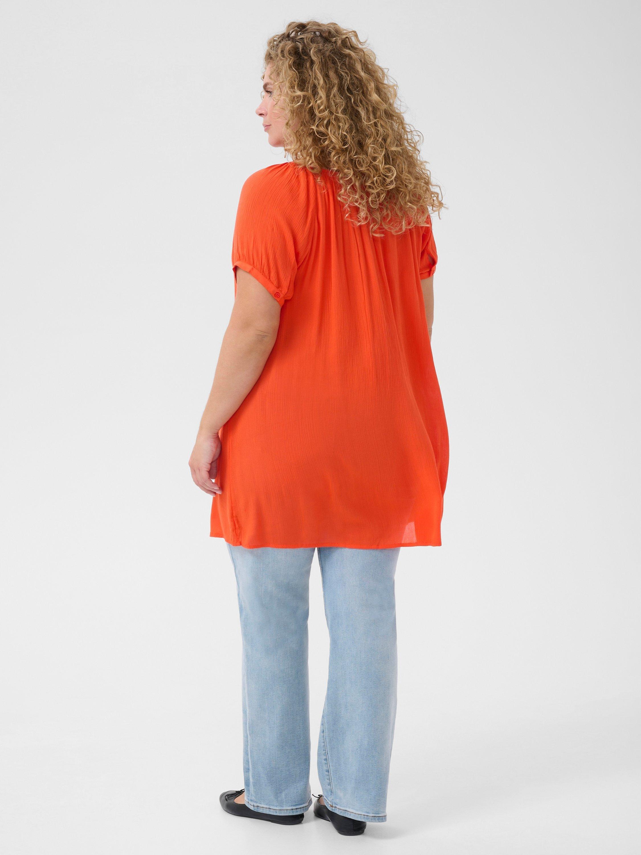 Product image 2 of 6, which shows KAFFE Curve Ami Tunic Top, Grenadine, 18
