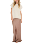 A-VIEW Patrisia Loose Fit Knited Vest, Off White