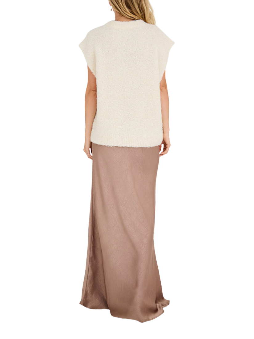 Product image 2 of 4, which shows A-VIEW Patrisia Loose Fit Knited Vest, Off White, XS