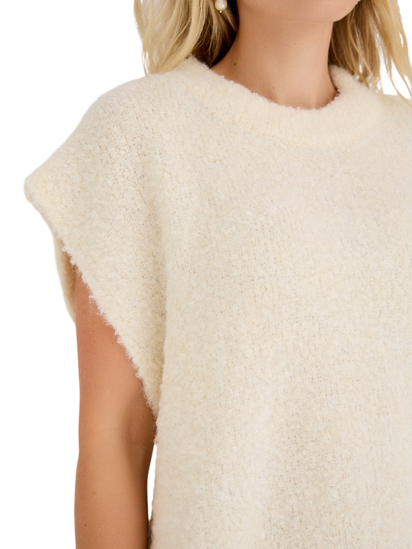Product image 3 of 4, which shows A-VIEW Patrisia Loose Fit Knited Vest, Off White, XS