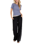 A-VIEW Rib Knit T-Shirt, Dusty Blue