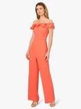 Adrianna Papell Crepe Rosette Jumpsuit, Coral Coast