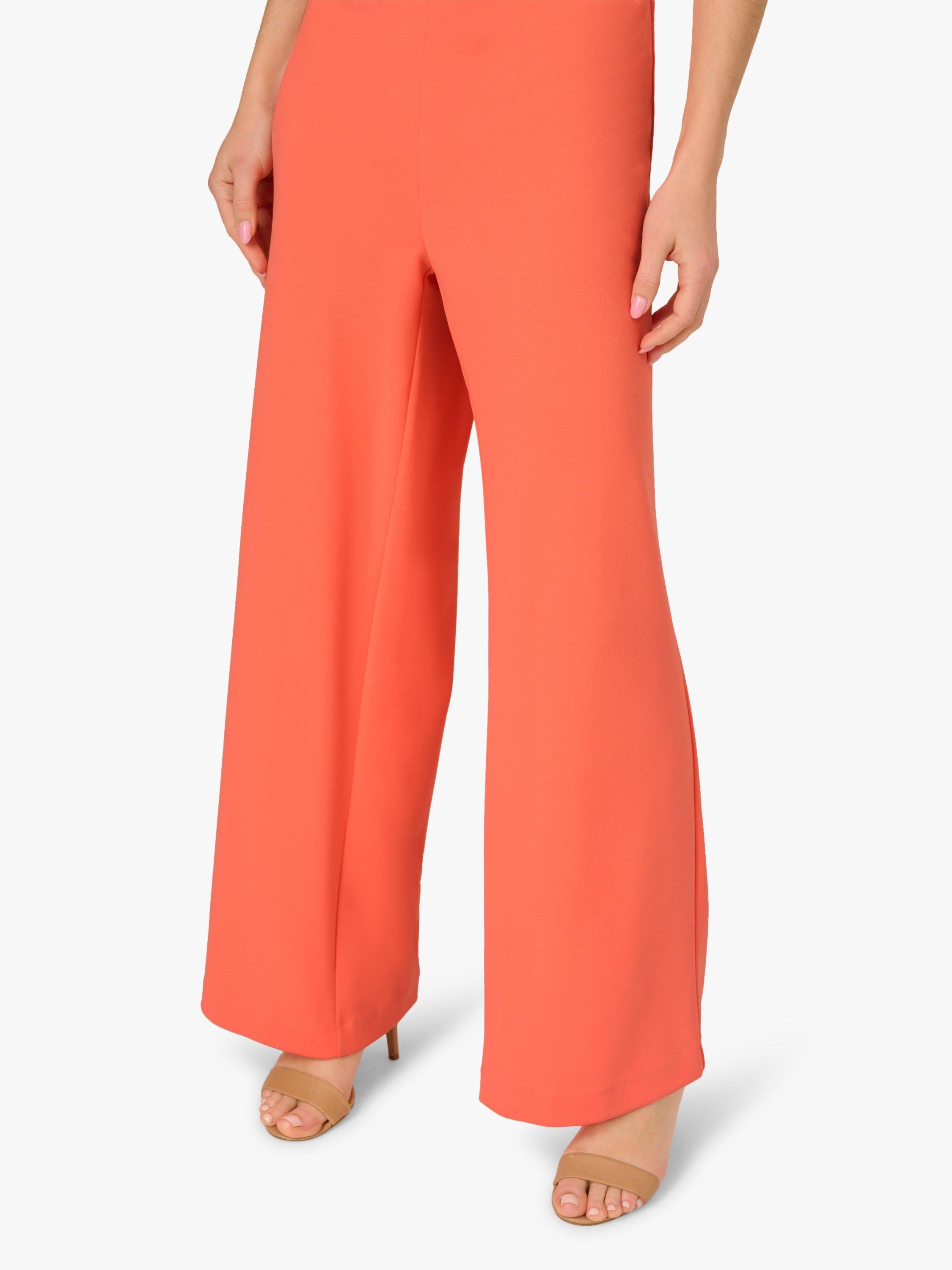 Product image 5 of 6, which shows Adrianna Papell Crepe Rosette Jumpsuit, Coral Coast, 10