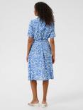 KAFFE Emine Abstract Print Shirt Dress, Ultramarine/Chalk