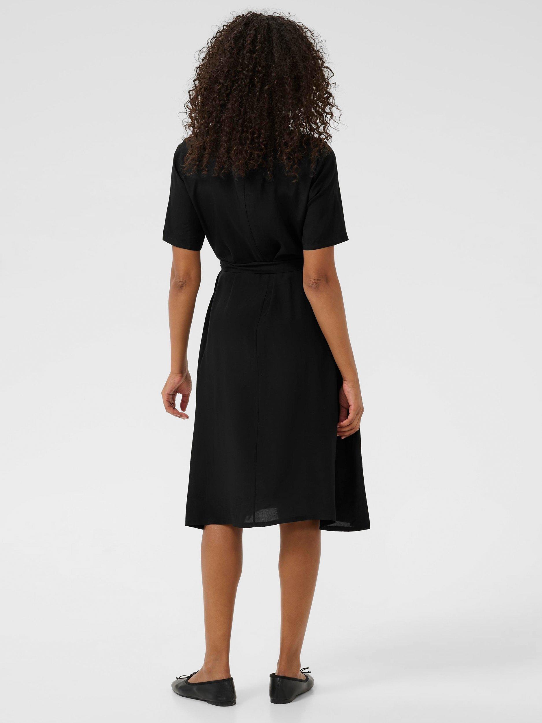 Product image 2 of 5, which shows KAFFE Emine Short Sleeve Shirt Dress, Black, 18
