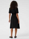 KAFFE Emine Short Sleeve Shirt Dress, Black
