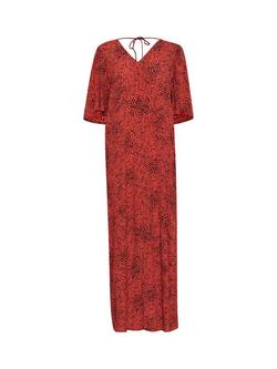 KAFFE Liana V-Neck Maxi Dress - view 2, Grenadine