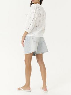 KAFFE KAtessa Cotton Blouse, Chalk - view 2, Chalk