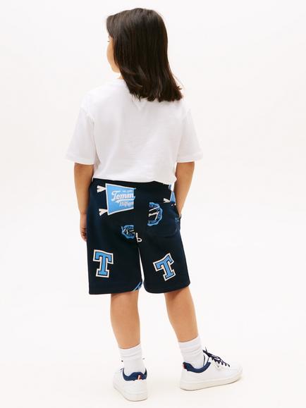 Tommy Hilfiger Kids' Cotton Blend Drawstring Varsity Shorts, Dark Night Navy - view 2, Dark Night Navy