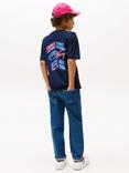 Tommy Hilfiger Kids' Archive Cotton Crew Neck T-Shirt, Dark Night Navy