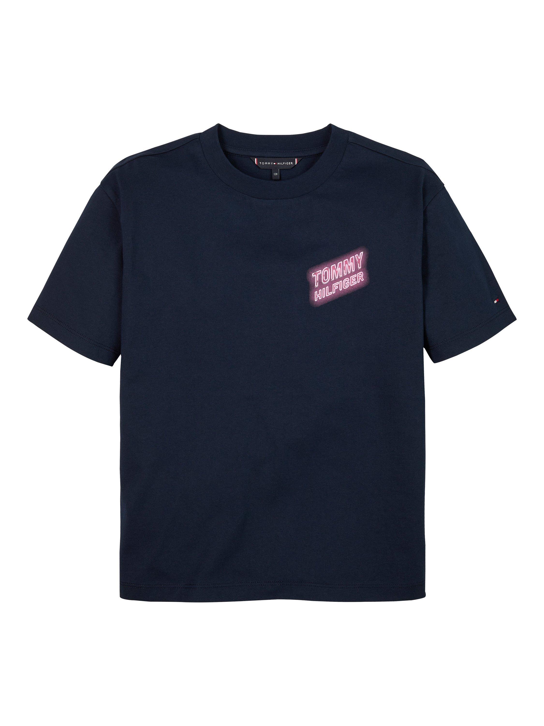 Product image 5 of 6, which shows Tommy Hilfiger Kids' Archive Cotton Crew Neck T-Shirt, Dark Night Navy, 6 years