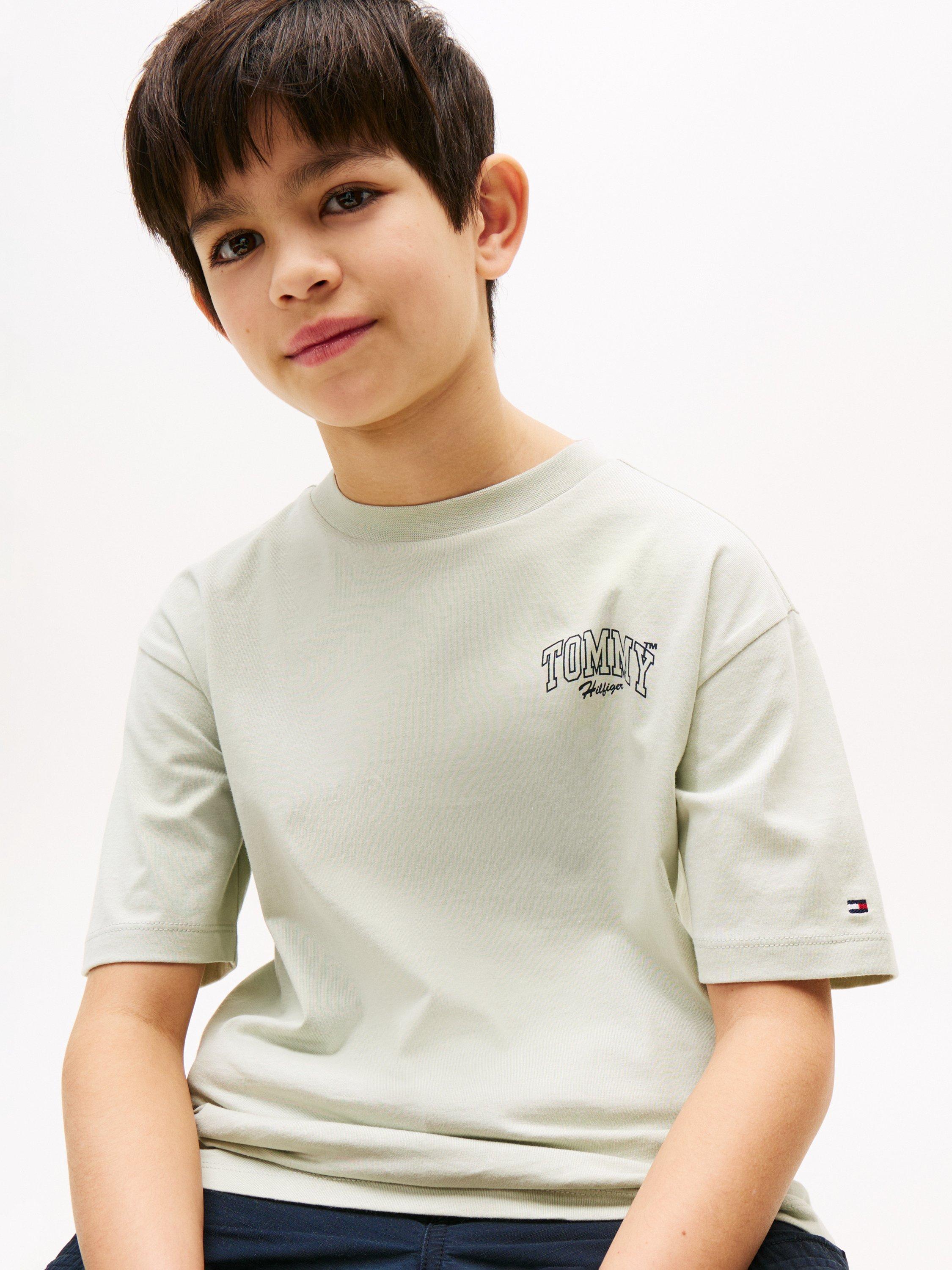 Product image 4 of 5, which shows Tommy Hilfiger Archive Varsity Graphic T-Shirt, Misty Sage, 3 yrs