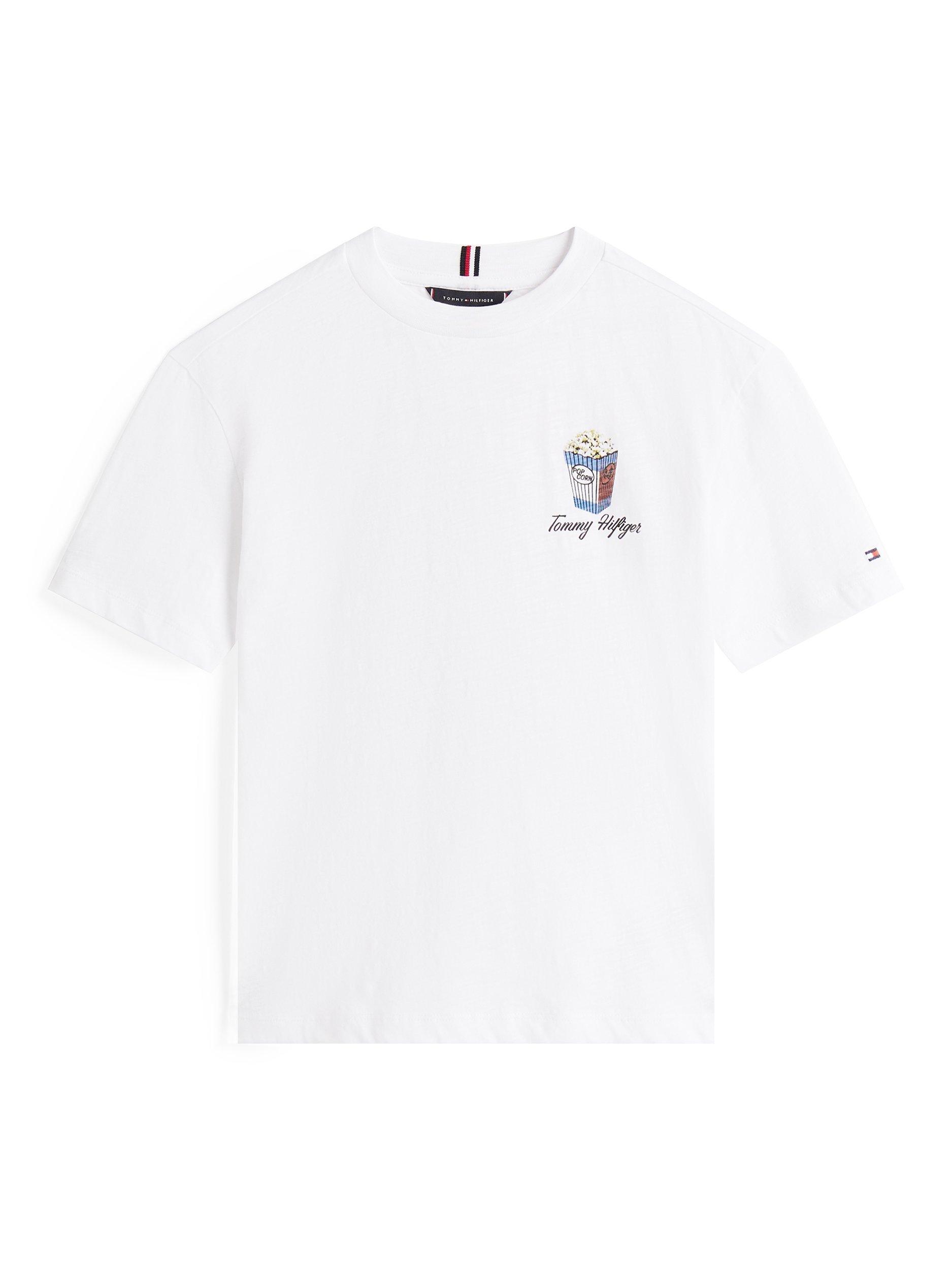 Product image 5 of 5, which shows Tommy Hilfiger Archive Popcorn Graphic Cotton T-Shirt, White, 3 yrs