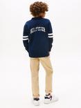 Tommy Hilfiger Kids' Cotton Long Sleeved Polo Shirt, Dark Night Navy