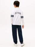 Tommy Hilfiger Kids' Cotton Long Sleeved Polo Shirt, White