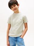 Tommy Hilfiger Kids' Cotton Crew Neck Logo T-Shirt, Misty Sage