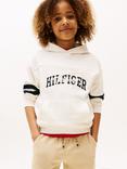 Tommy Hilfiger Kids' Cotton Relaxed Logo Hoodie, Ivory Silk