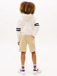 Tommy Hilfiger Kids' Cotton Relaxed Logo Hoodie, Ivory Silk