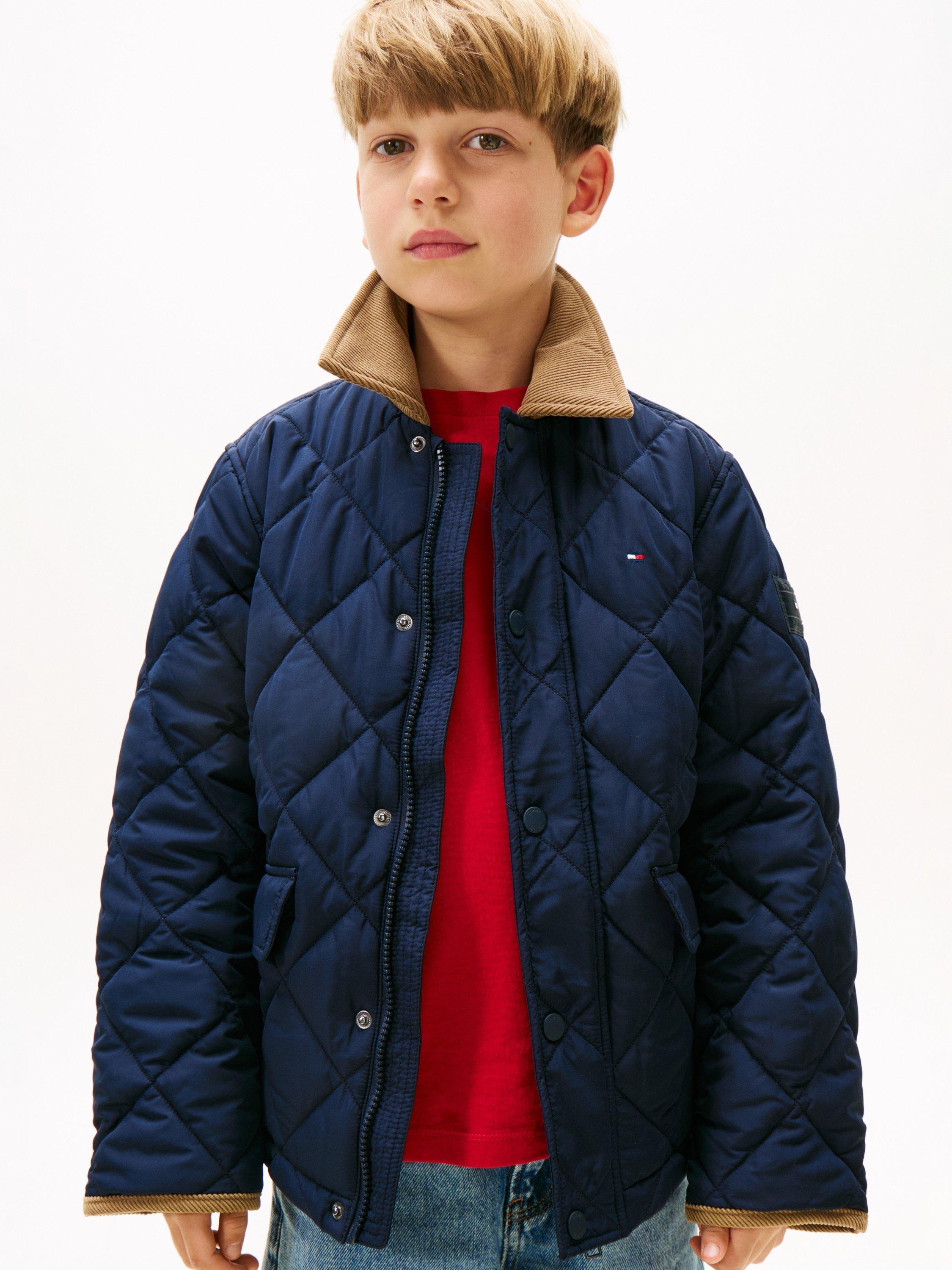 Product image 1 of 6, which shows Tommy Hilfiger Kids' Quilted Jacket, Dark Night Navy, 3 years