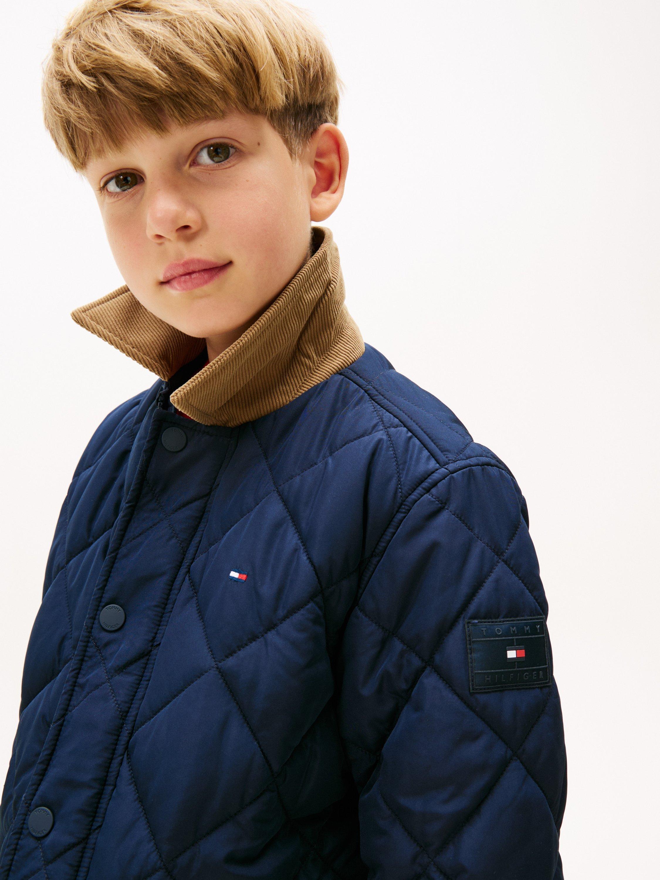 Product image 4 of 6, which shows Tommy Hilfiger Kids' Quilted Jacket, Dark Night Navy, 3 years