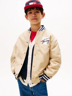 Tommy Hilfiger Kids' Reversible Bomber Jacket, Neutrals, 