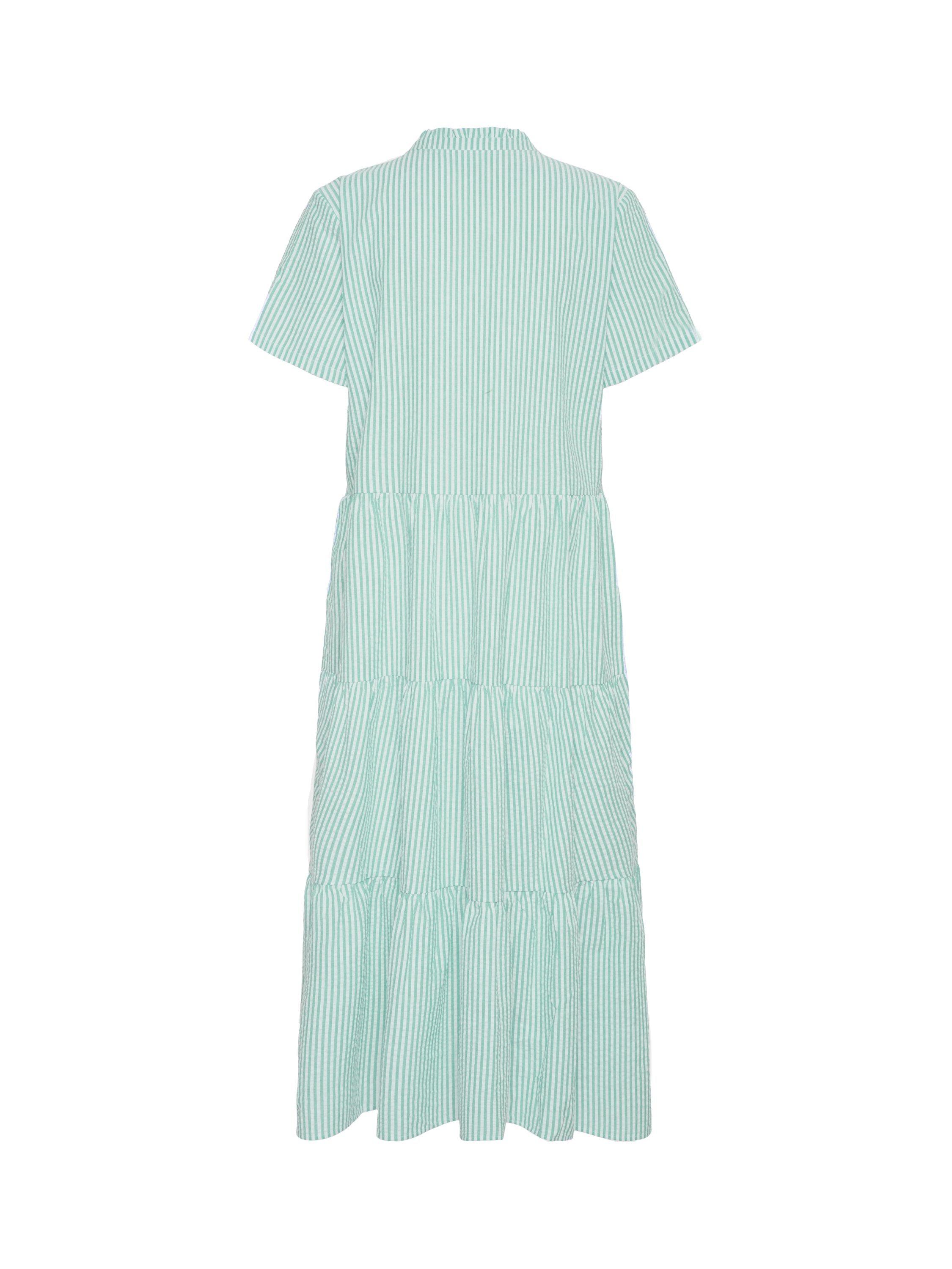 Product image 5 of 5, which shows Saint Tropez ElmikoSZ Pistachio Striped Cotton V-Neck Midi Dress, Green/White, XXL