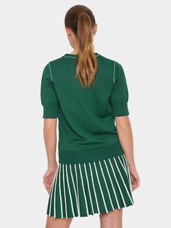 Saint Tropez MilanaSZ Short Sleeve Mixed Blend Pullover Jumper - view 2, Abundant Green