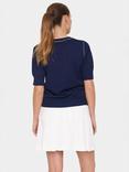 Saint Tropez MilaneSZ Short Sleeve Mixed Blend Pullover Jumper