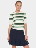 Saint Tropez MilanaSZ Striped Short Sleeve Pullover Jumper