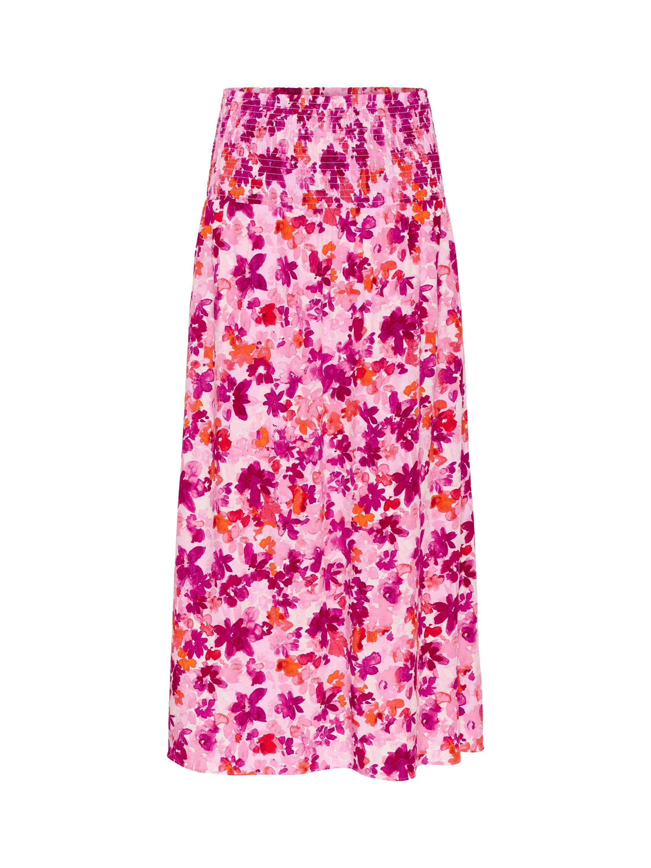 Product image 5 of 6, which shows Saint Tropez GislaSZ Maxi Floral Printed Skirt, Pink/Multi, XS