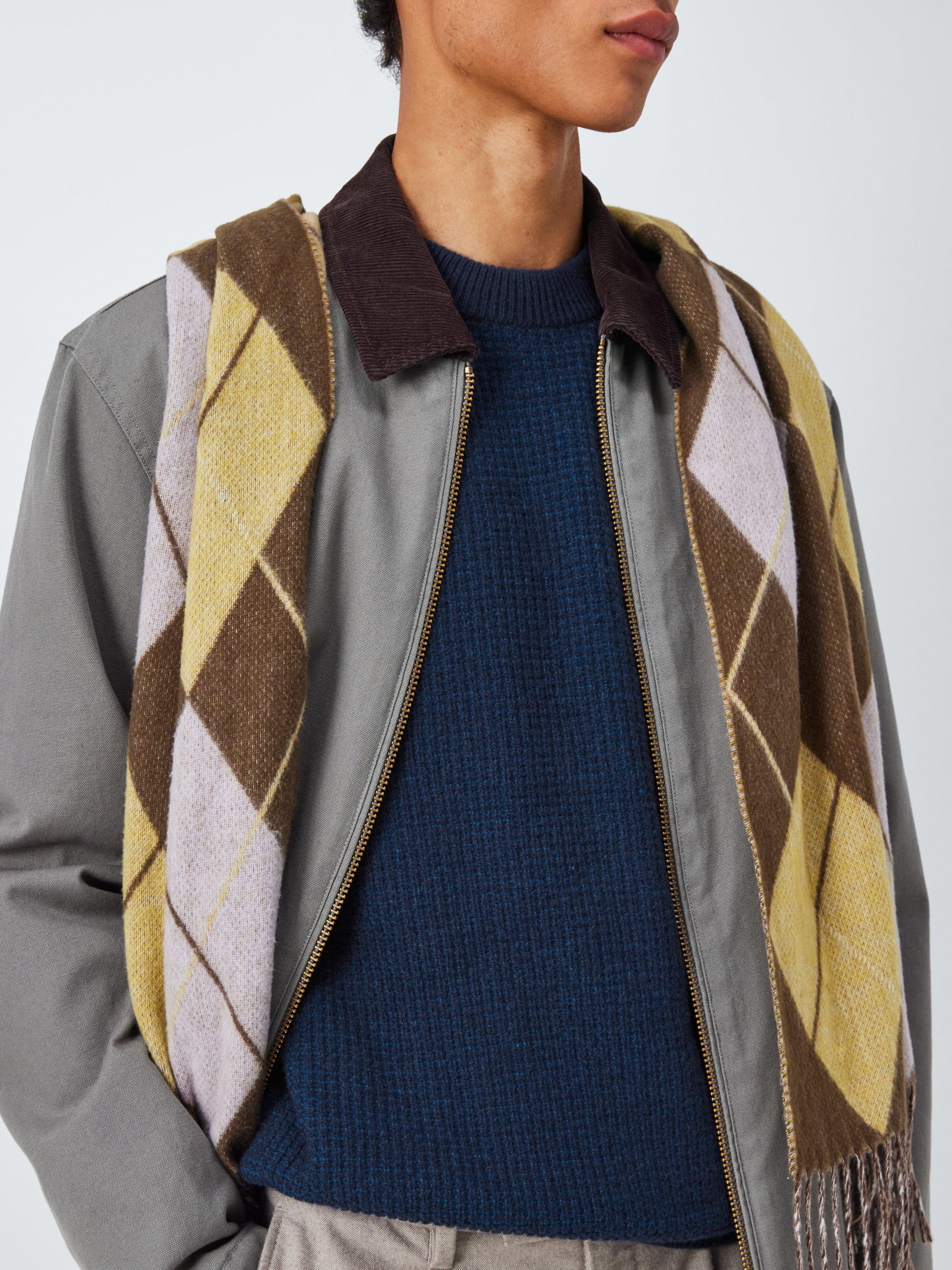 Product image 5 of 6, which shows John Lewis Crew Neck Waffle Texture Cashmere Jumper, Navy, XL