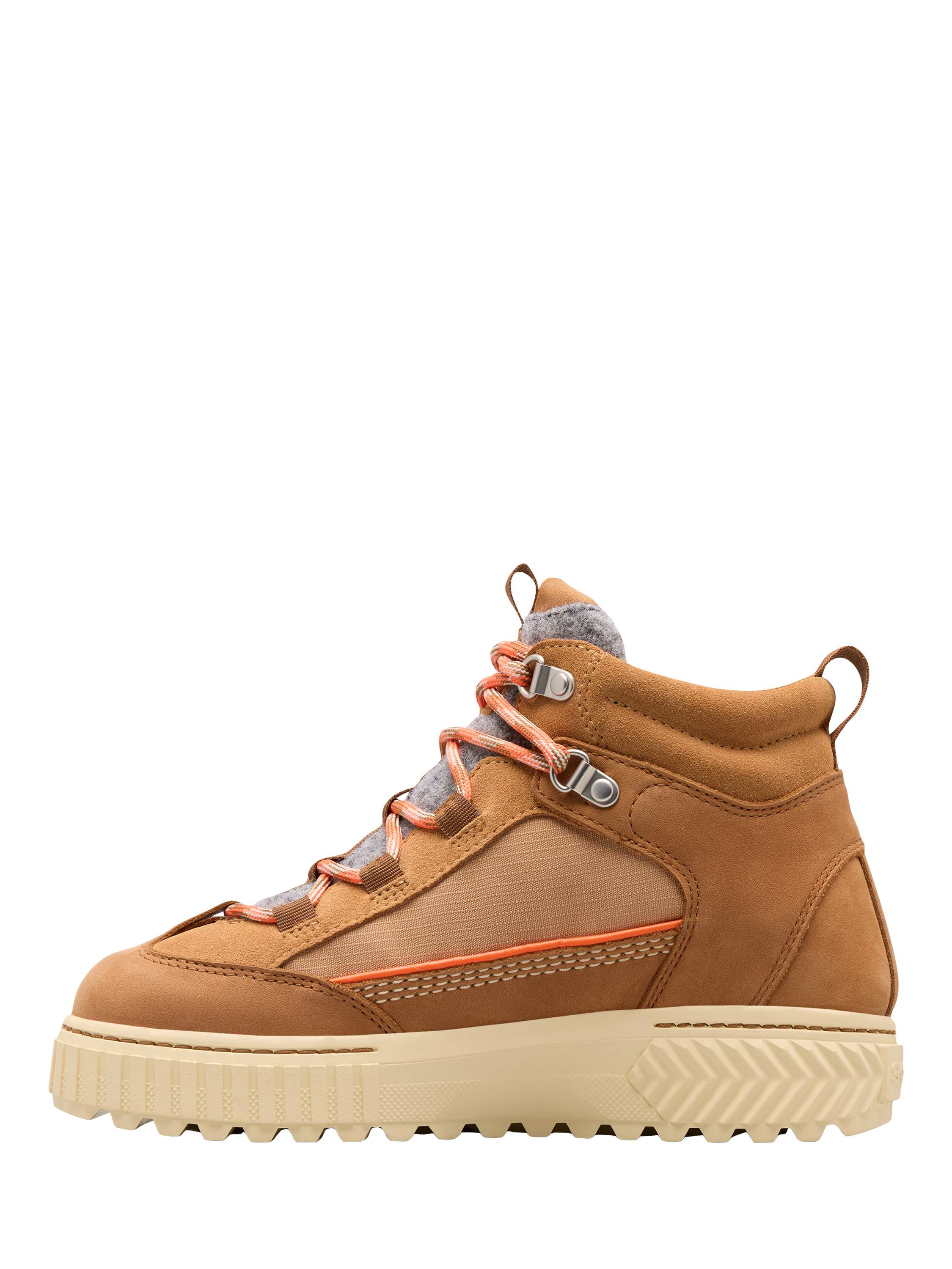 Product image 2 of 4, which shows SOREL Ona Lace-Up Suede Blend Ankle Boots, Tan, 4